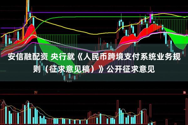 安信融配资 央行就《人民币跨境支付系统业务规则（征求意见稿）》公开征求意见