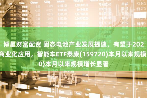 博星财富配资 固态电池产业发展提速，有望于2027年实现商业化应用，智能车ETF泰康(159720)本月以来规模增长显著
