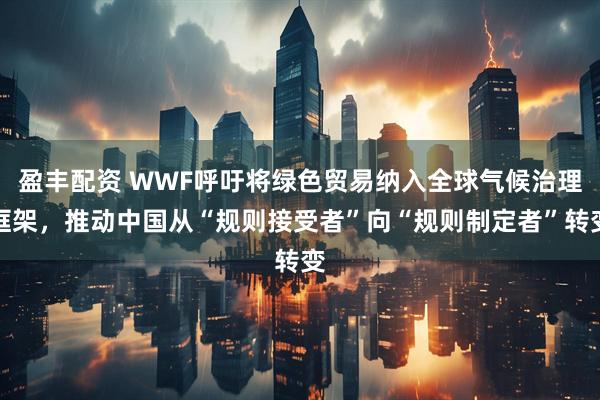 盈丰配资 WWF呼吁将绿色贸易纳入全球气候治理框架,推动中国从“规则接受者”向“规则制定者”转变